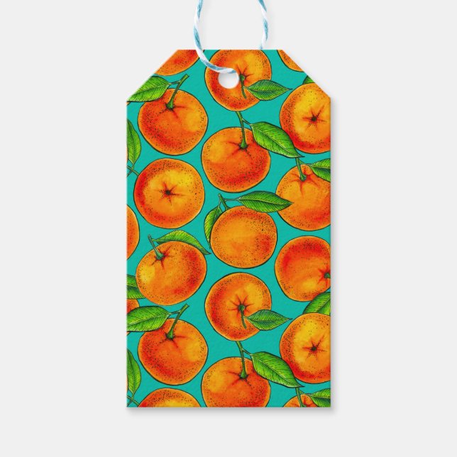 Orangen Geschenkanhänger (Vorderseite)