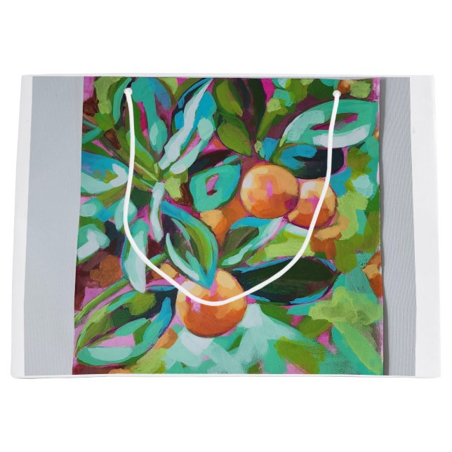 Orangen Große Geschenktüte (Vorderseite)