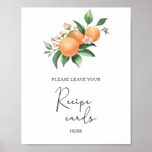 Orangen - Ihre Rezeptkarte hier Poster