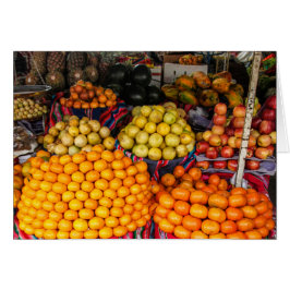 Orangen in Bauern Marktgrußkarte