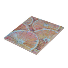 Orangen in Scheiben Fliese