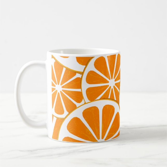 Orangen. Kaffeetasse (Links)