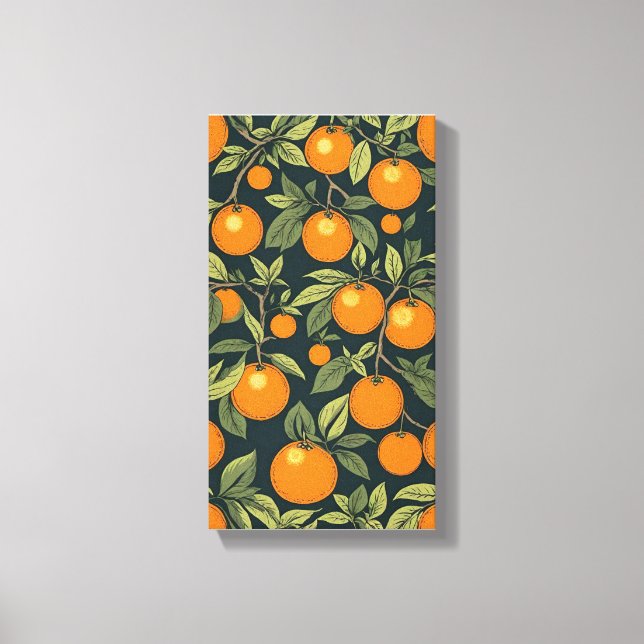 Orangen Leinwand Mauer Kunst (Vorderseite)