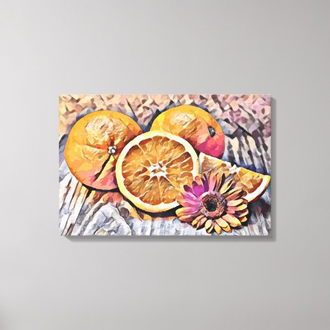 Orangen Leinwanddruck (Vorderseite)