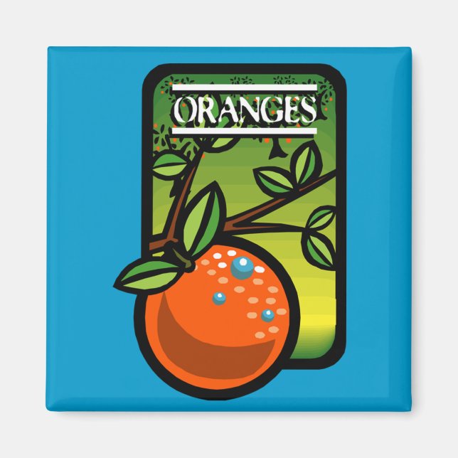 Orangen Magnet (Vorne)