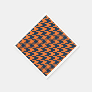 Orangen-/Marine-Hahnentrittmuster Serviette