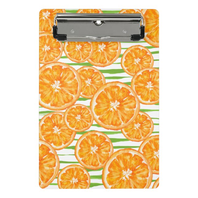 Orangen Mini Klemmbrett (Vorderseite)