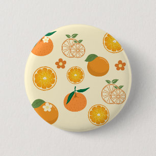 Orangen-Muster Button