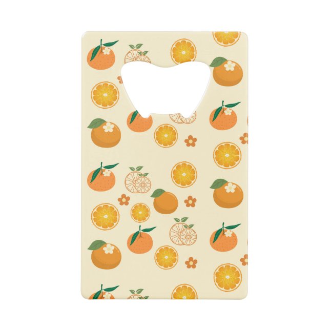 Orangen-Muster Geldbeutel Flaschenöffner (Vorderseite)