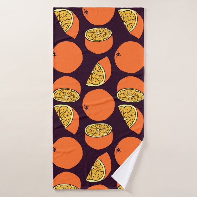 Orangen nahtlose Muster, Vintage Textur. Badehandtuch (Badehandtuch)