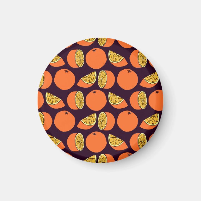 Orangen nahtlose Muster, Vintage Textur. Magnet (Vorne)