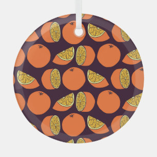 Orangen nahtlose Muster, Vintage Textur. Ornament Aus Glas