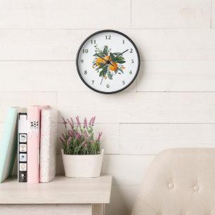 Orangen Obst Grünzeug Orange Rund Küche Uhr