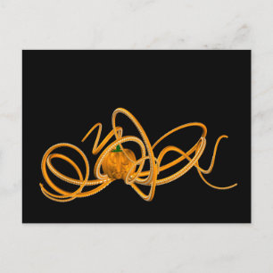Orangen-Oktopus Postkarte