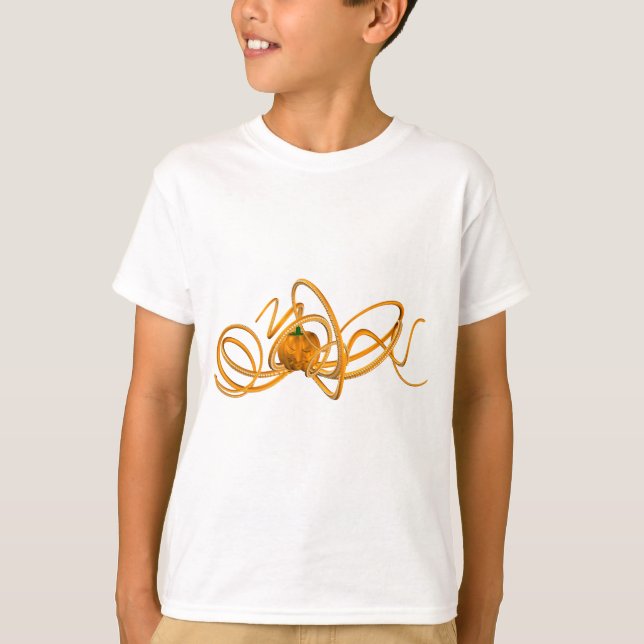 Orangen-Oktopus T-Shirt (Vorderseite)