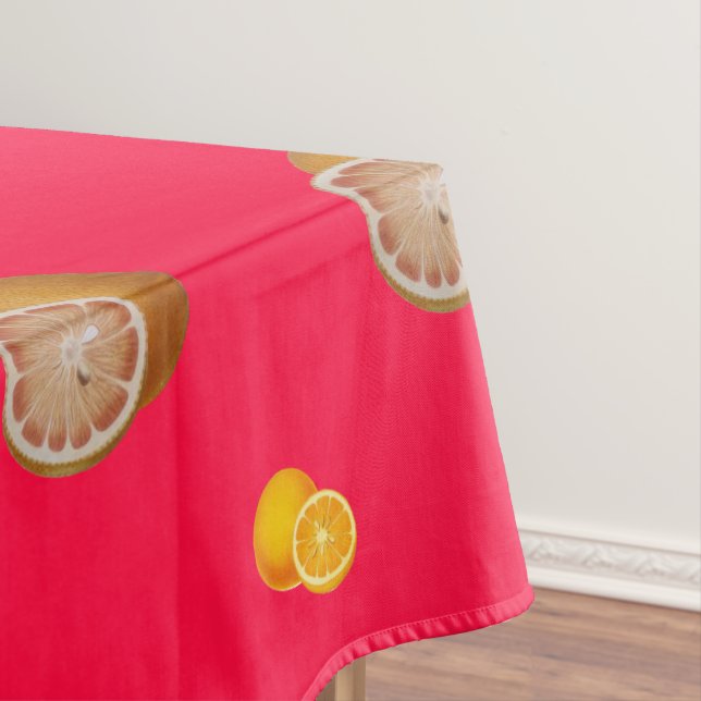 Orangen – Oranges – Citrus fruits pink Tischdecke (Beispiel)