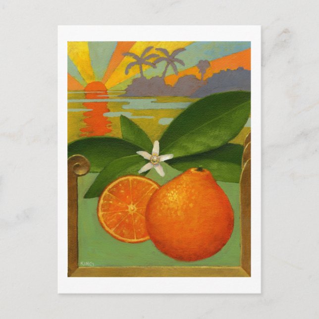 Orangen Postkarte (Vorderseite)