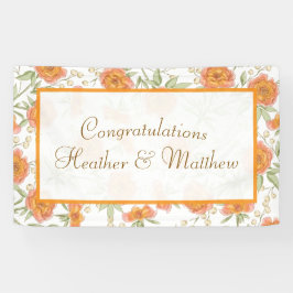 Orangen-Rosen-Hochzeit Banner