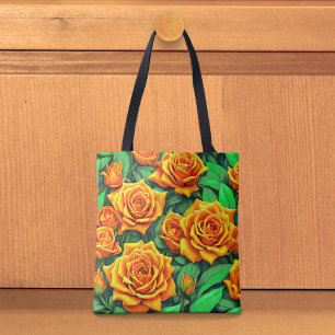 Orangen-Rosen-Tragetasche Tasche