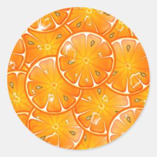 Orangen Runder Aufkleber
