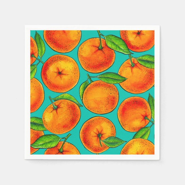 Orangen Serviette (Vorderseite)