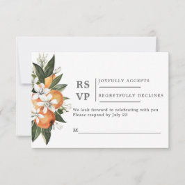 Orangen UAWG Hochzeitskarte RSVP Karte