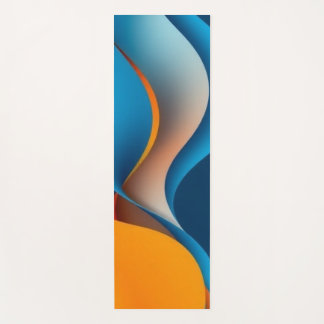 Orangen- und Blauwellen Yogamatte