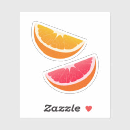 Orangen- und Grapefruit-Zitrus-Aufkleber Aufkleber