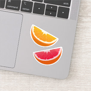 Orangen- und Grapefruit-Zitrus-Aufkleber Aufkleber