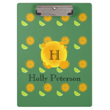 Orangen und Limonen in Hübscher Monogramm