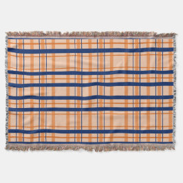 Orangen-und Marine-Blau-Wurfs-Decke Decke