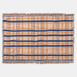 Orangen-und Marine-Blau-Wurfs-Decke Decke