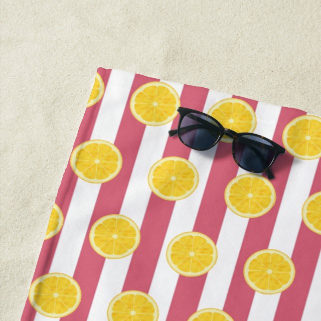 Orangen und Nantucket Red Fiesta Party Beach Handt Strandtuch (Beispiel)