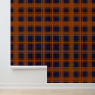 Orangen und Ozeane Tartan Karo Tapete