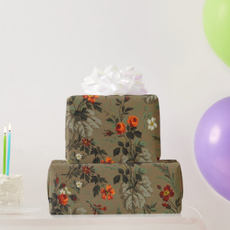 Orangen- und rote Rosen sowie Mehlspeisen Geschenkpapier