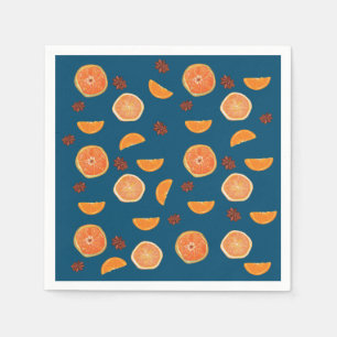 Orangen und Zimt Serviette
