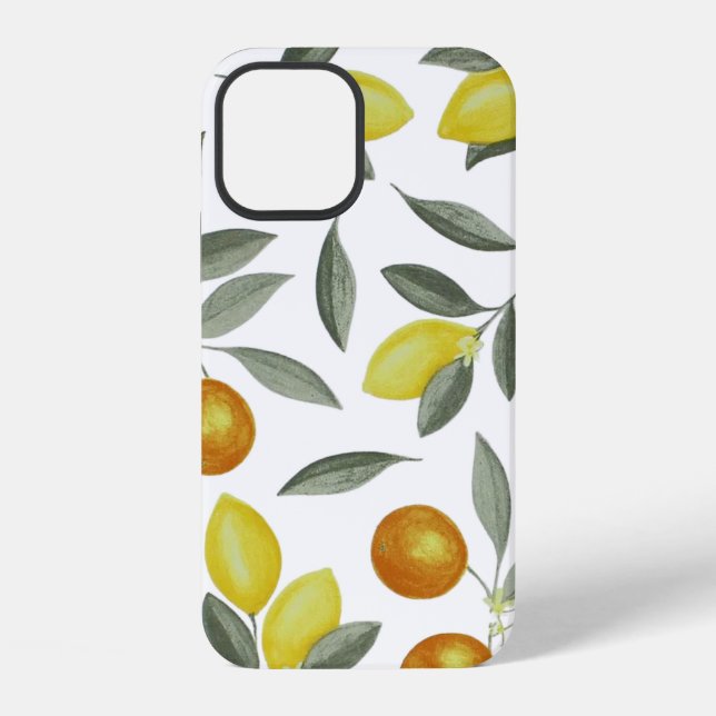Orangen und Zitronen iPhone 12 Hülle (Rückseite)