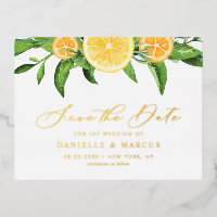 Orangen und Zitronen Sommer Save the Date