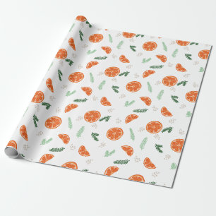 Orangen - Weihnachts-Weihnachtswrapping Papier Geschenkpapier