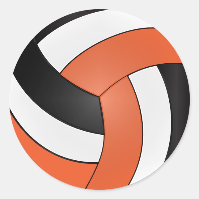 Orangen-, Weiß- und Schwarzwalball Runder Aufkleber (Vorderseite)