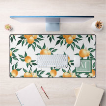 Orangen-Zitrus-Aquarell-Monogramm-Name