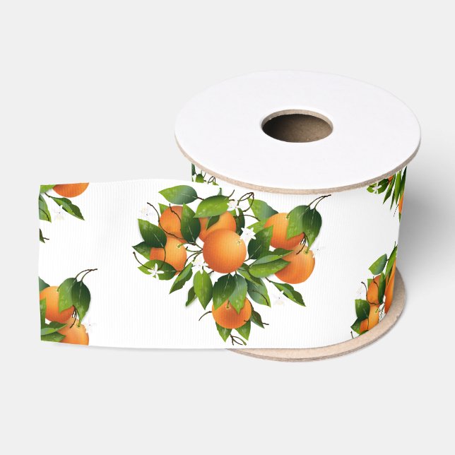 Orangen Zitrusfrüchte Blumengarten Botanischer Gar Ripsband (Spule)