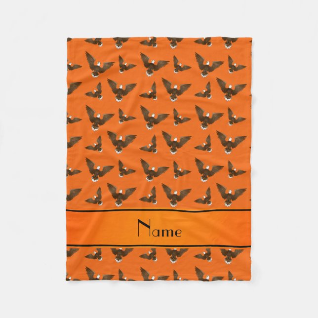 Orangenadler mit personalisiertem Namen Fleecedecke (Vorderseite)