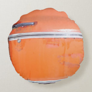 Orangenantikkarottür Rundes Kissen