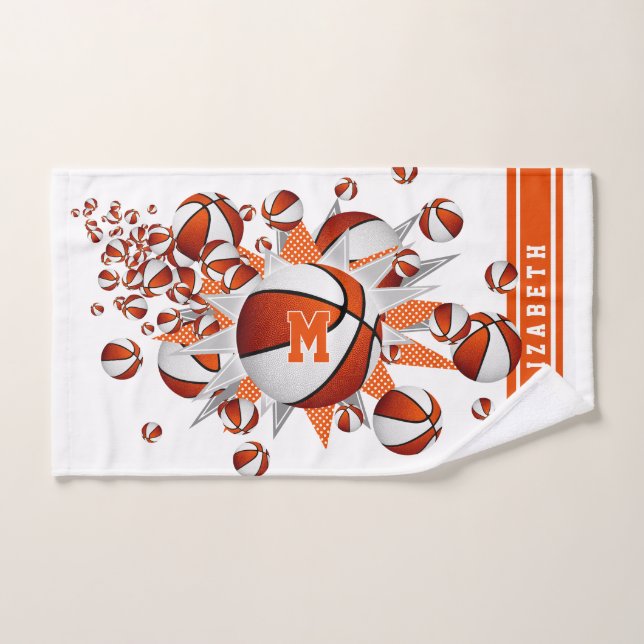 Orangenbällchen mit Monogramm Handtuch (Handtuch)