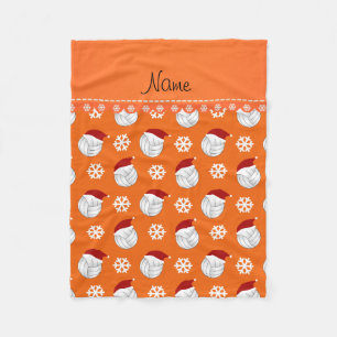 Orangenbälle mit personalisiertem Namen Weihnachts Fleecedecke