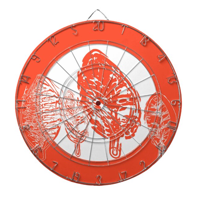 Orangenbaum (Blätter) Dartscheibe (vorne)