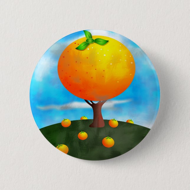 Orangenbaum Button (Vorderseite)