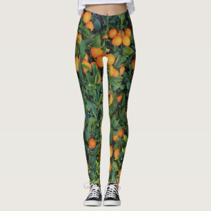 Orangenbaum-funky Leggings mit Orangen und Blätter