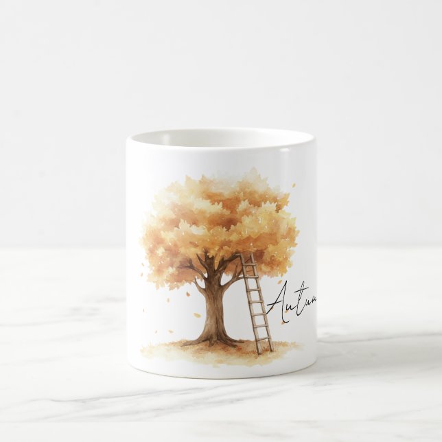 Orangenbaumblätterleiter Kaffeetasse (Mittel)